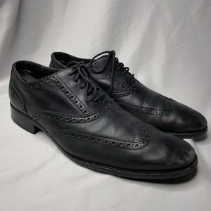 Cole Haan Williams Men's Wingtip Brogue Dress Shoes Size 9.5 Leather Black